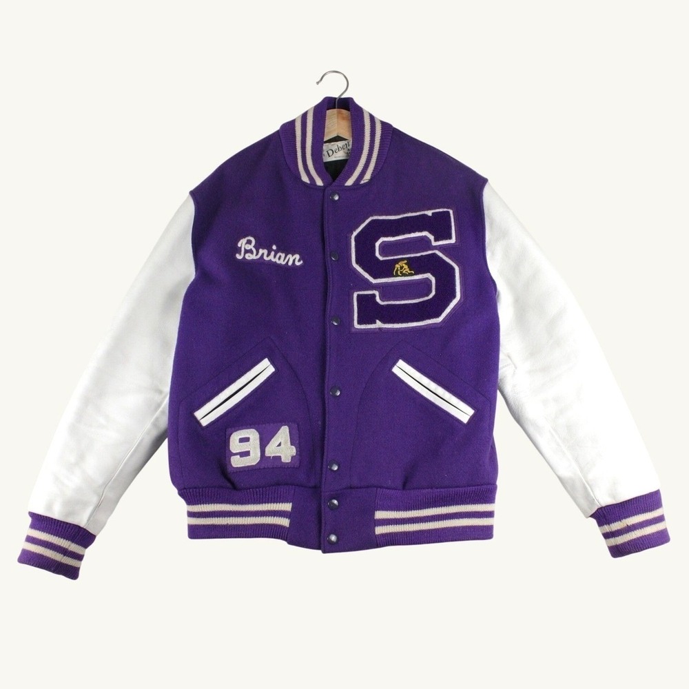 Vintage Dehen 1920 Varsity Letterman Jacket Sunset High Wrestling 1994  sz 40